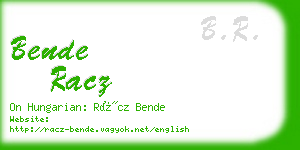 bende racz business card